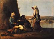 Jean Francois Millet The Haymakers' Rest Sweden oil painting reproduction